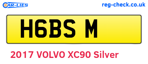 H6BSM are the vehicle registration plates.