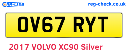 OV67RYT are the vehicle registration plates.