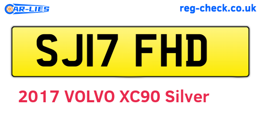 SJ17FHD are the vehicle registration plates.