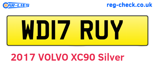 WD17RUY are the vehicle registration plates.