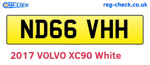 ND66VHH are the vehicle registration plates.