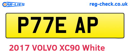 P77EAP are the vehicle registration plates.