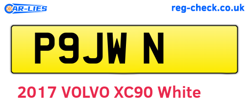 P9JWN are the vehicle registration plates.