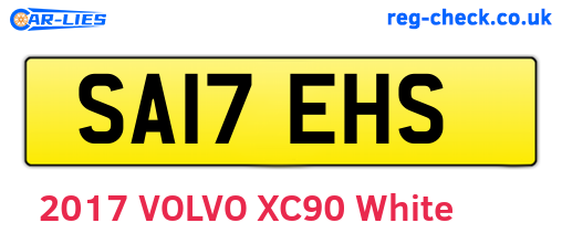 SA17EHS are the vehicle registration plates.