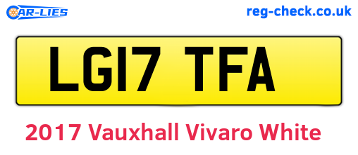 White 2017 Vauxhall Vivaro (LG17TFA)
