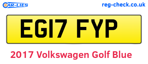Blue 2017 Volkswagen Golf (EG17FYP)