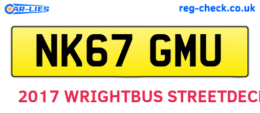 NK67GMU are the vehicle registration plates.