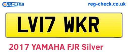 LV17WKR are the vehicle registration plates.