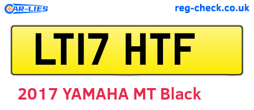 LT17HTF are the vehicle registration plates.