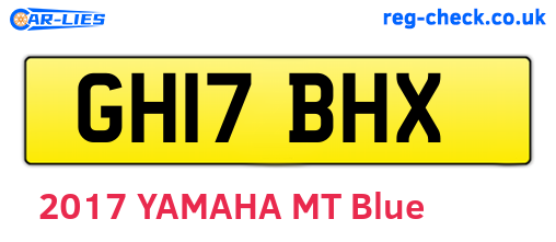 GH17BHX are the vehicle registration plates.