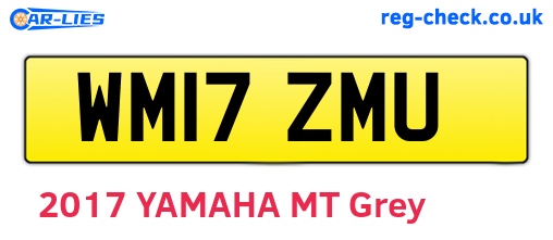 WM17ZMU are the vehicle registration plates.