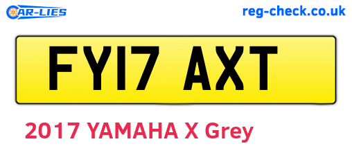 FY17AXT are the vehicle registration plates.