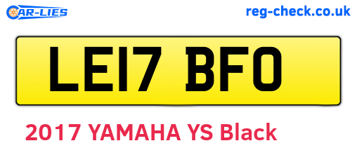 LE17BFO are the vehicle registration plates.