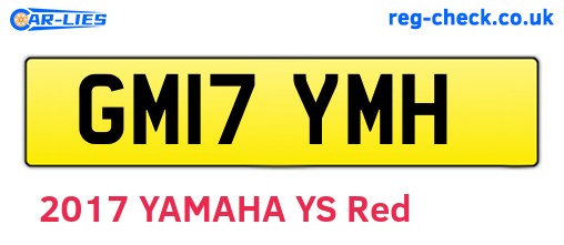 GM17YMH are the vehicle registration plates.