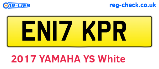 EN17KPR are the vehicle registration plates.