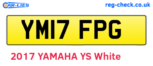 YM17FPG are the vehicle registration plates.