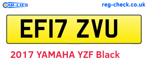 EF17ZVU are the vehicle registration plates.