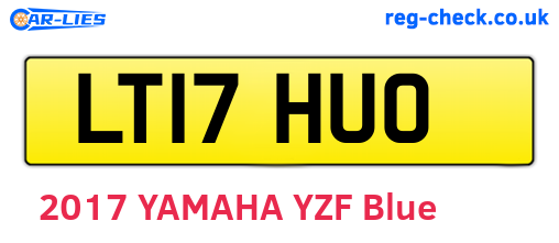 LT17HUO are the vehicle registration plates.