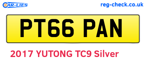 PT66PAN are the vehicle registration plates.