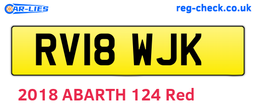 RV18WJK are the vehicle registration plates.
