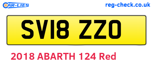 SV18ZZO are the vehicle registration plates.
