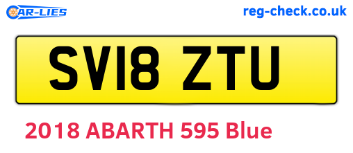 SV18ZTU are the vehicle registration plates.