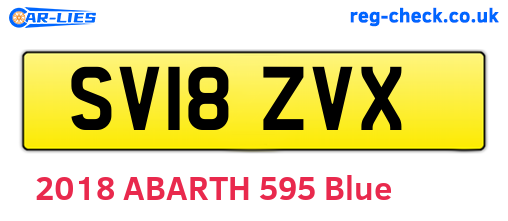 SV18ZVX are the vehicle registration plates.