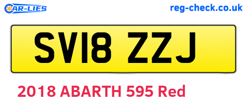 SV18ZZJ are the vehicle registration plates.
