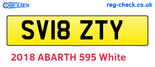 SV18ZTY are the vehicle registration plates.