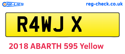R4WJX are the vehicle registration plates.