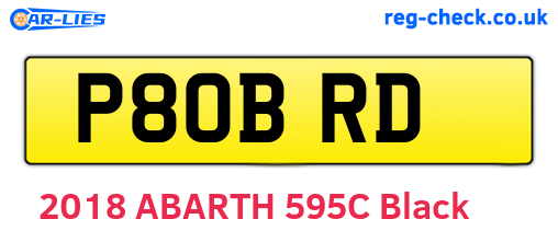P80BRD are the vehicle registration plates.