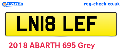 LN18LEF are the vehicle registration plates.