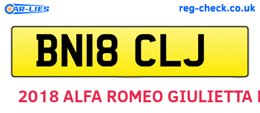 BN18CLJ are the vehicle registration plates.