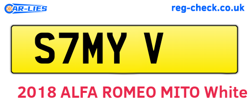 S7MYV are the vehicle registration plates.