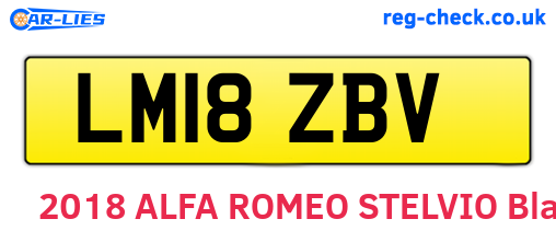 LM18ZBV are the vehicle registration plates.