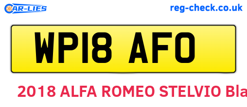 WP18AFO are the vehicle registration plates.