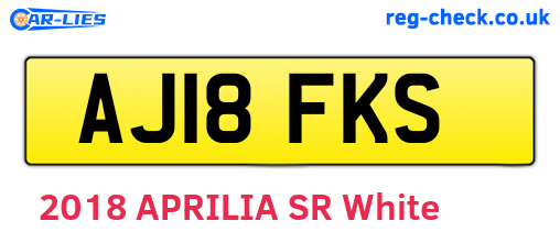 AJ18FKS are the vehicle registration plates.