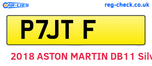 P7JTF are the vehicle registration plates.