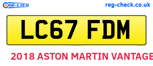 LC67FDM are the vehicle registration plates.