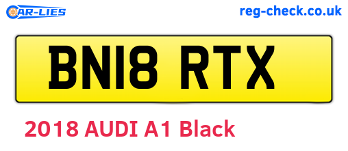 BN18RTX are the vehicle registration plates.