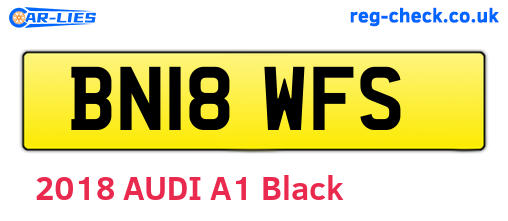 BN18WFS are the vehicle registration plates.