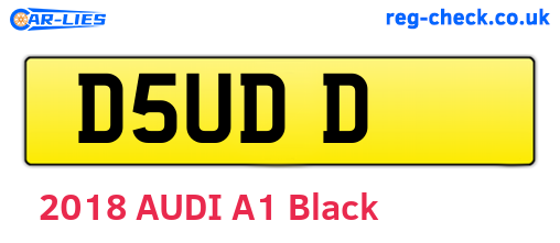 D5UDD are the vehicle registration plates.