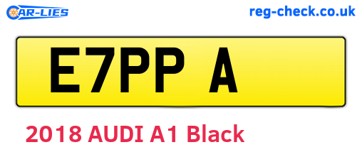 E7PPA are the vehicle registration plates.