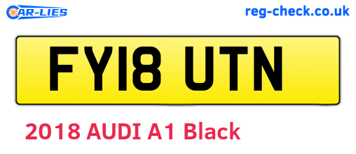 FY18UTN are the vehicle registration plates.