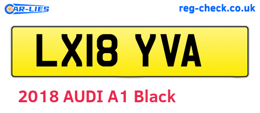 LX18YVA are the vehicle registration plates.