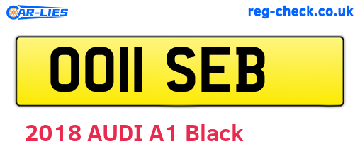 OO11SEB are the vehicle registration plates.