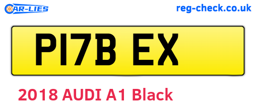 P17BEX are the vehicle registration plates.