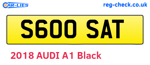S600SAT are the vehicle registration plates.