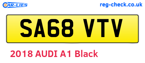 SA68VTV are the vehicle registration plates.