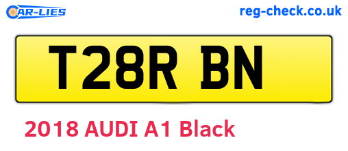 T28RBN are the vehicle registration plates.